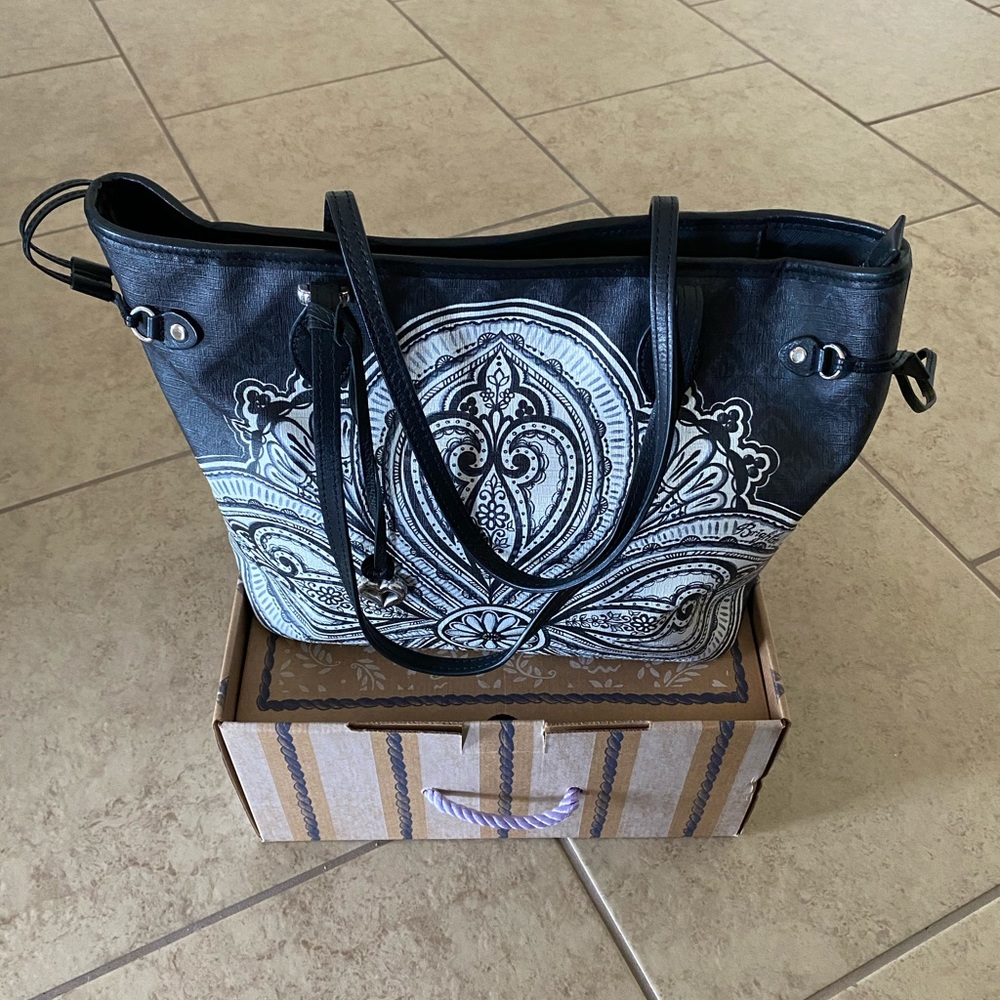 BRIGHTON Black/Creme CASABLANCA Tote/Purse